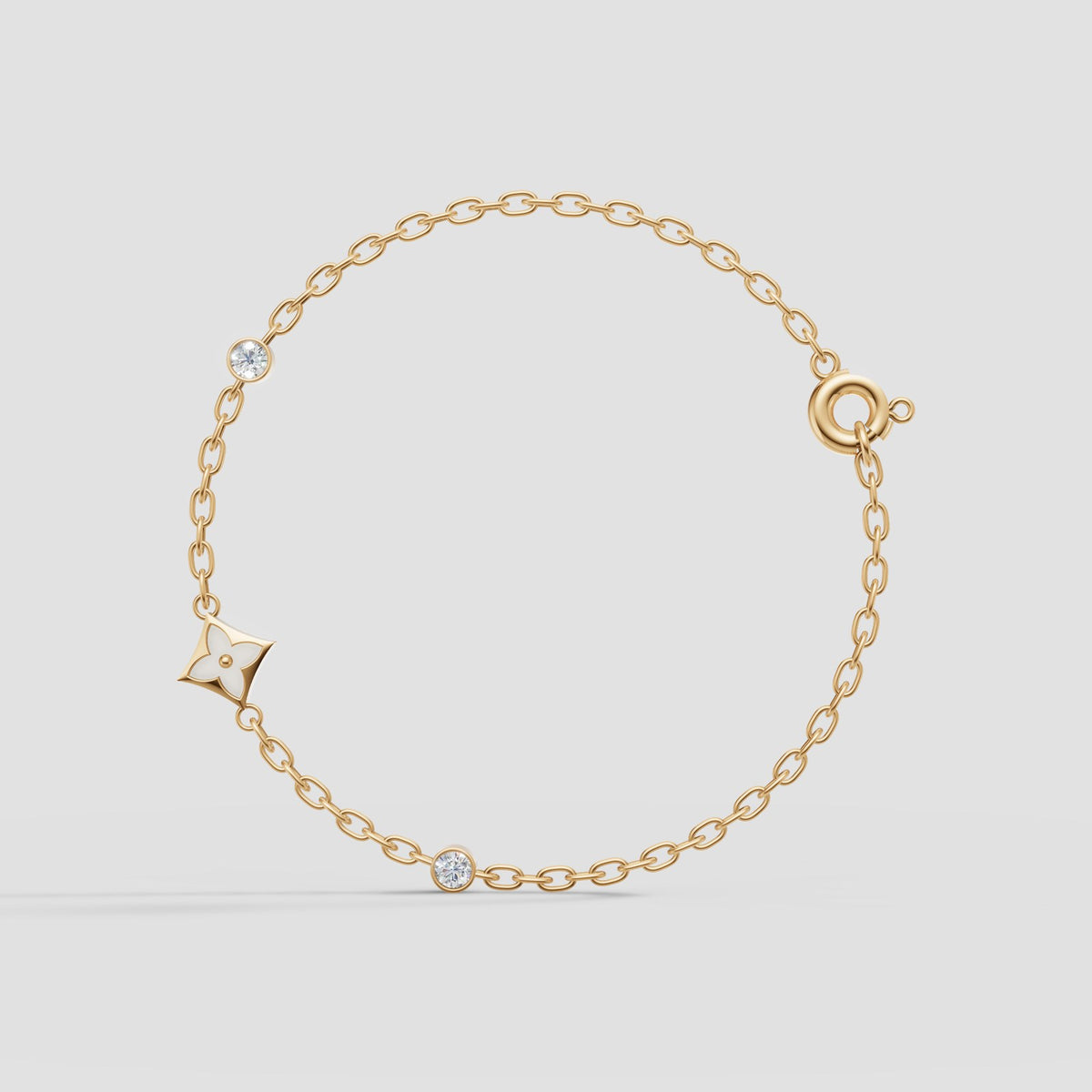 Etoile Station Chain Bracelet in Yellow Gold
