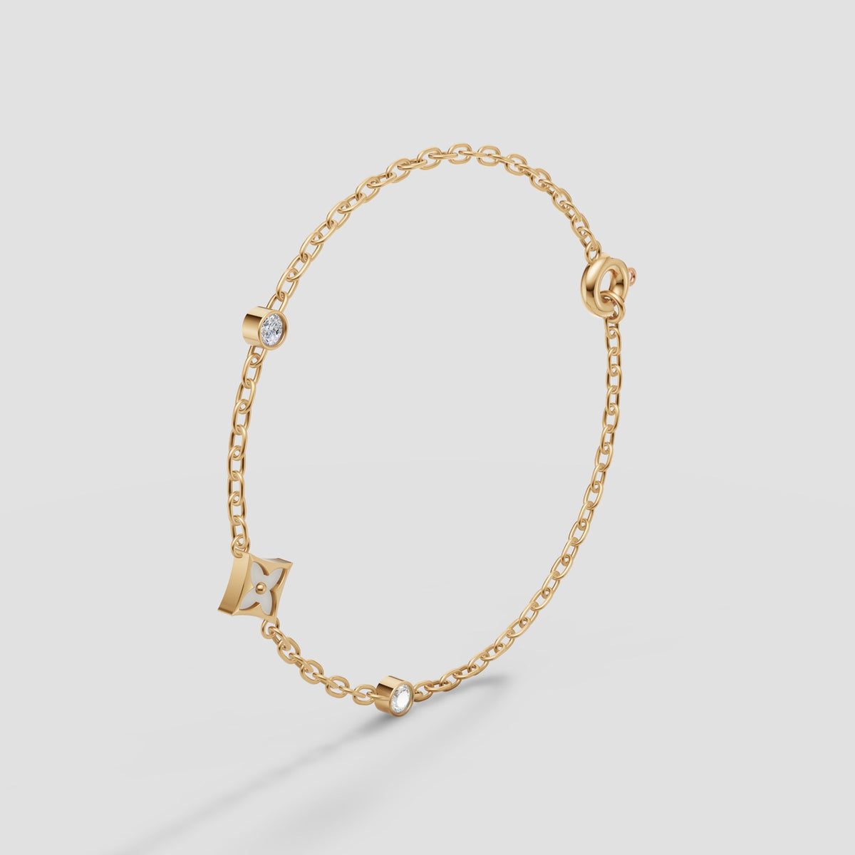 Etoile Station Chain Bracelet in Yellow Gold