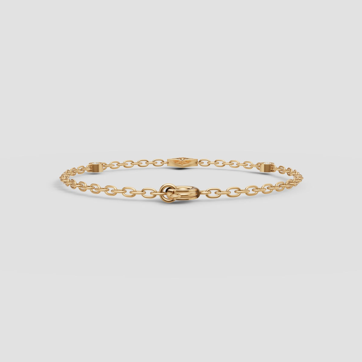 Etoile Station Chain Bracelet in Yellow Gold