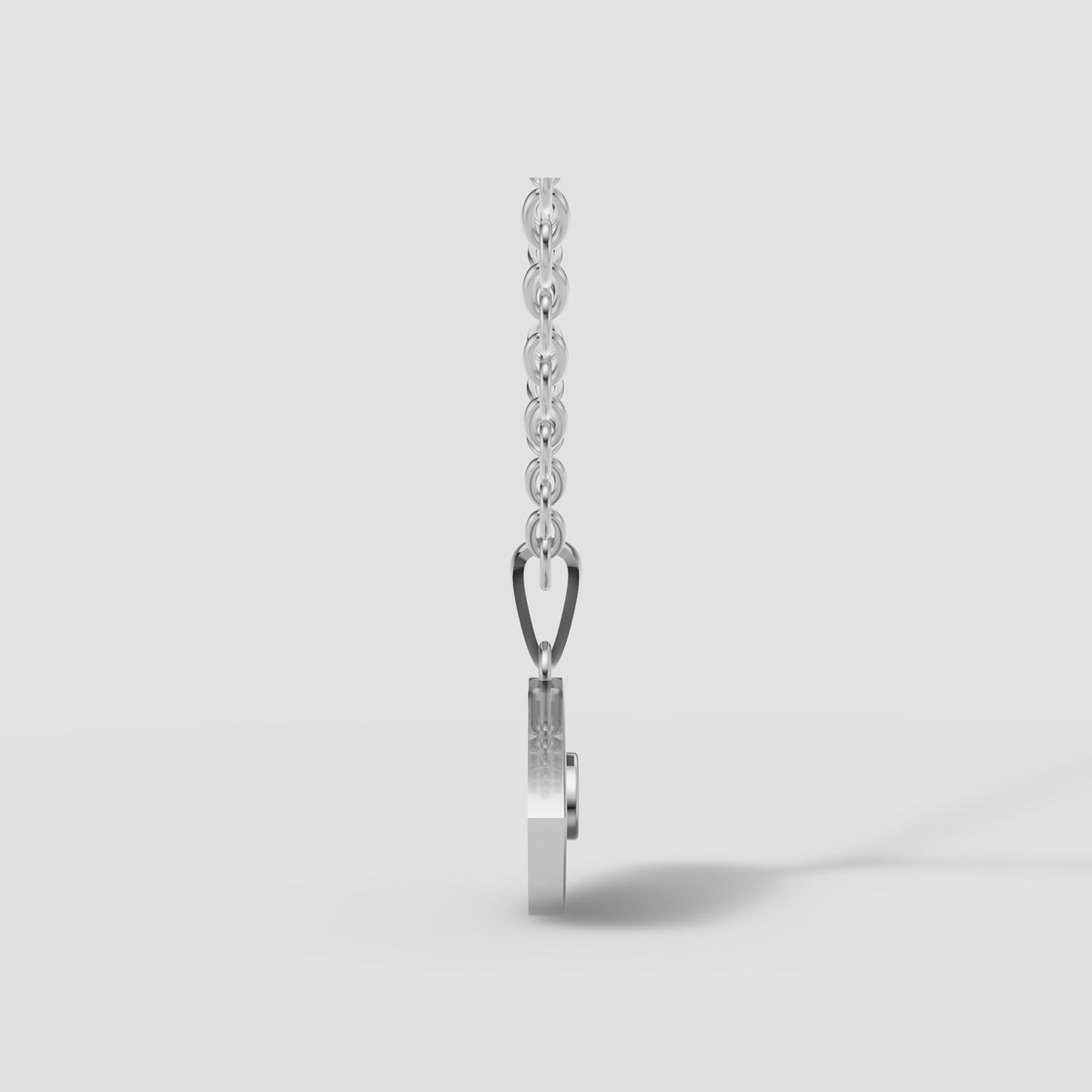 Evil Eye Pave Pendant in White Gold