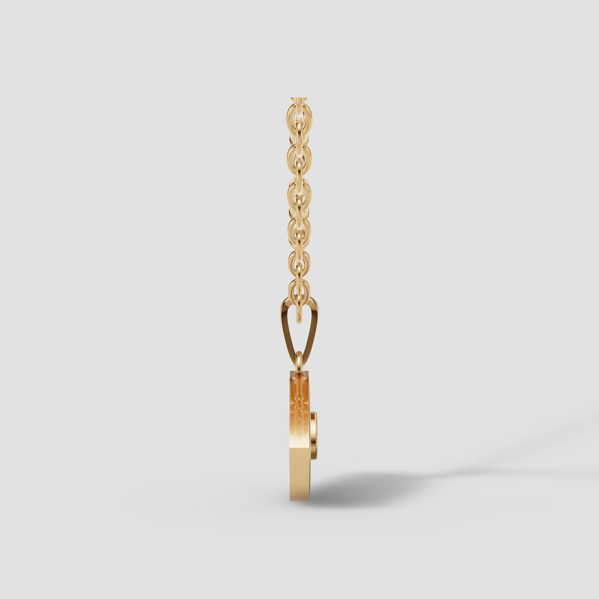 Evil Eye Pave Pendant in Yellow Gold