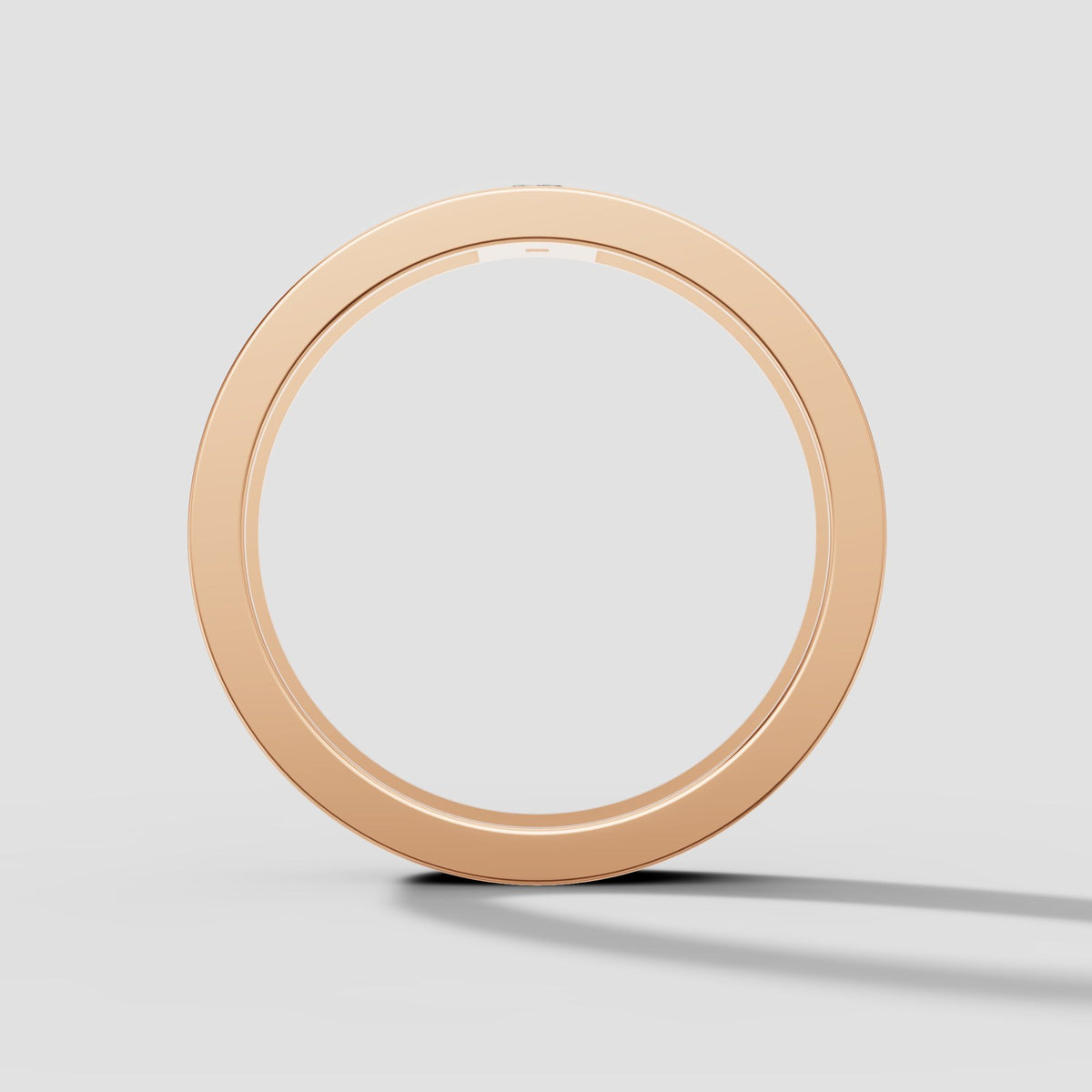 Felix Grooved Princess Band in Rose Gold