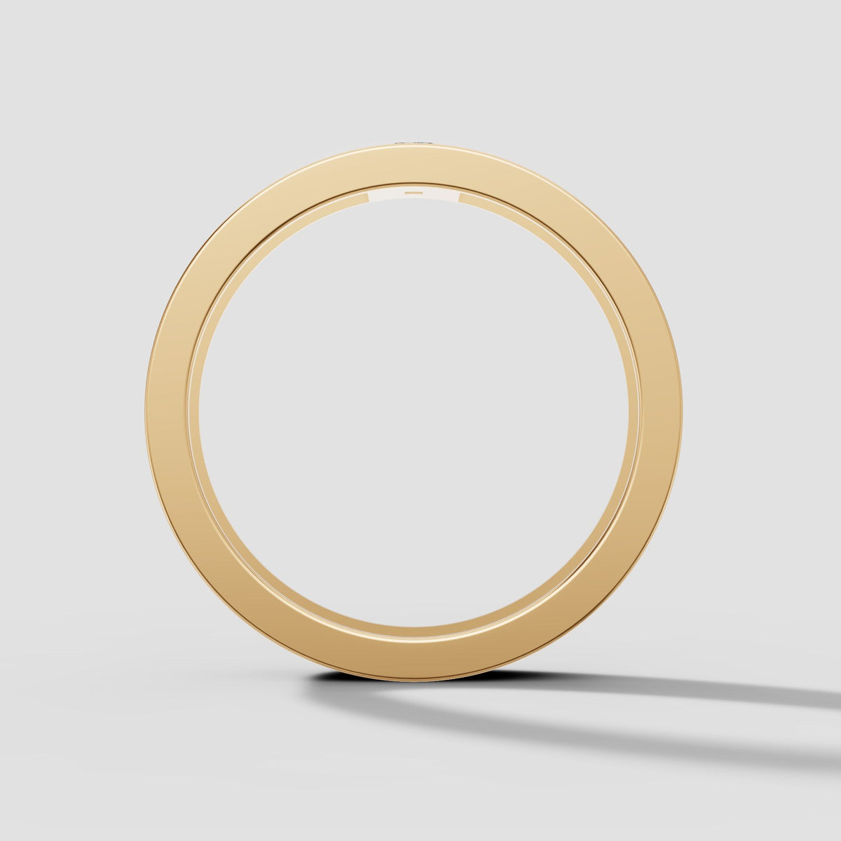 Felix Grooved Princess Band in Yellow Gold