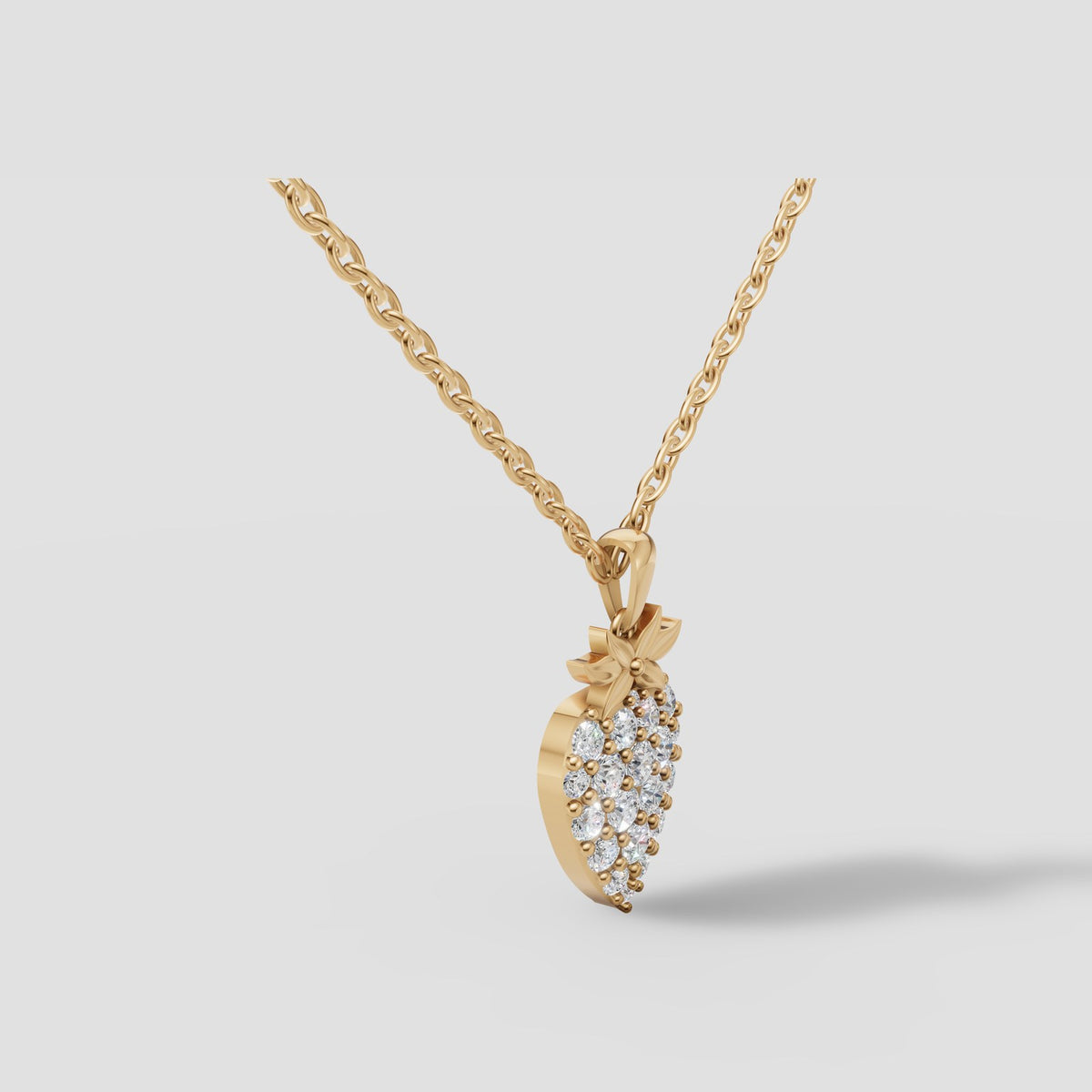 Fraise Strawberry Pendant in Yellow Gold