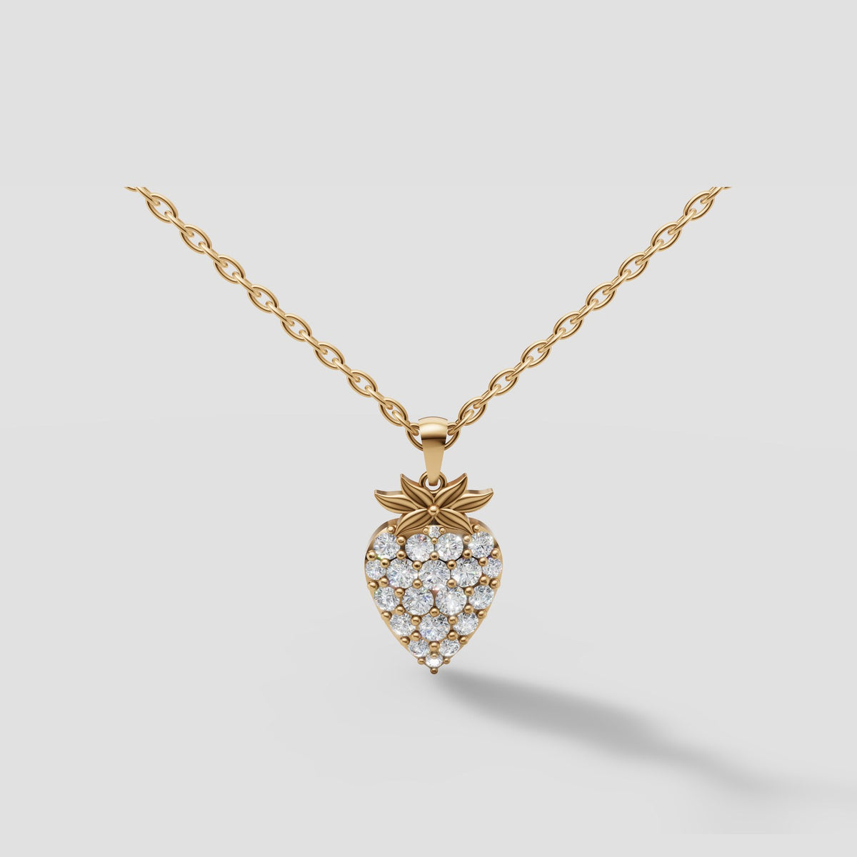 Fraise Strawberry Pendant in Yellow Gold