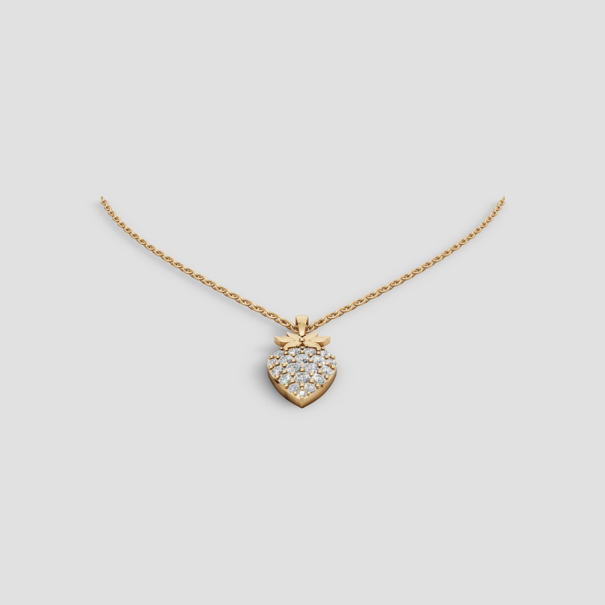 Fraise Strawberry Pendant in Yellow Gold