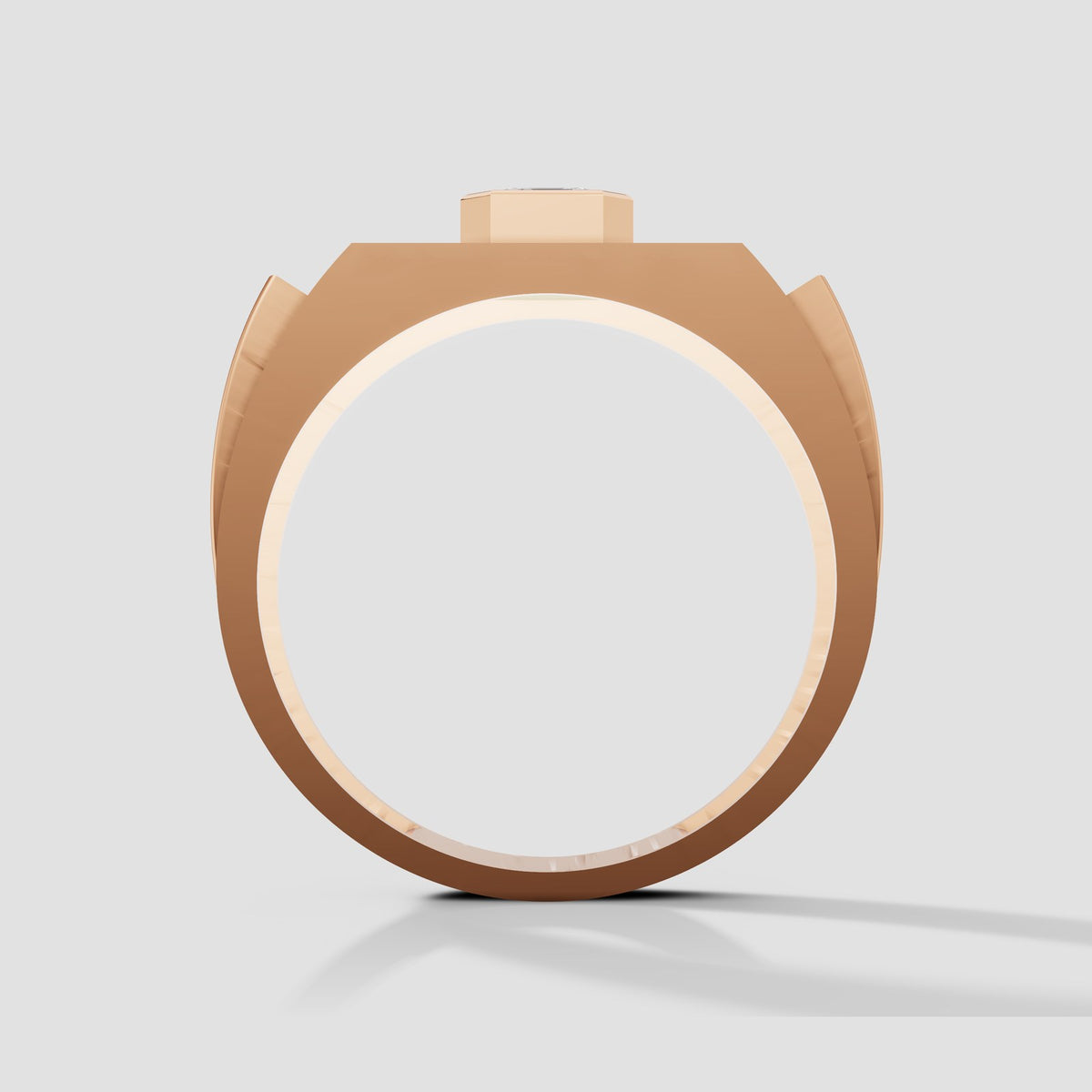 Hugo Asscher Signet in Rose Gold