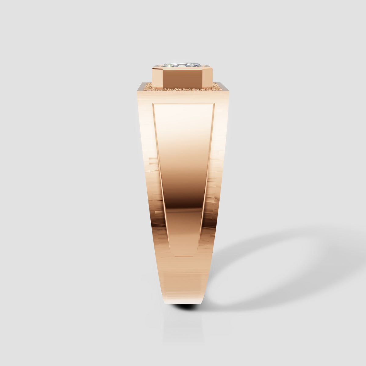 Hugo Asscher Signet in Rose Gold