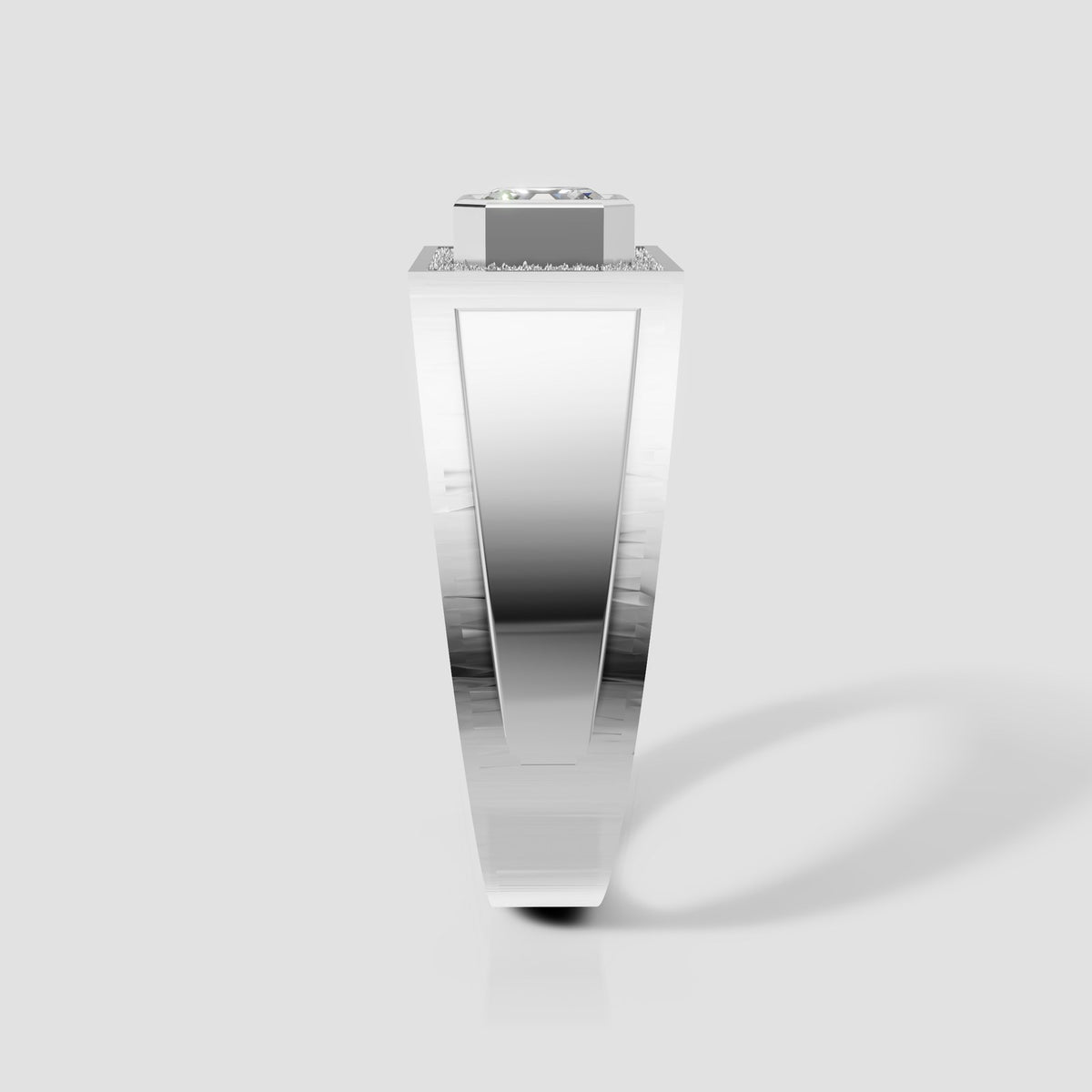 Hugo Asscher Signet in White Gold