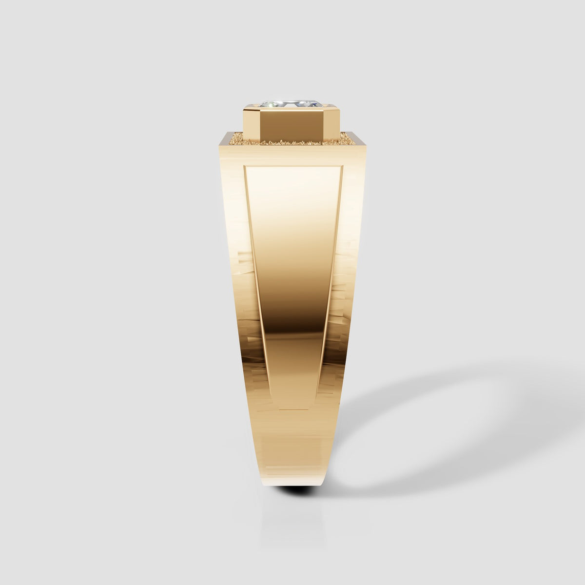 Hugo Asscher Signet in Yellow Gold