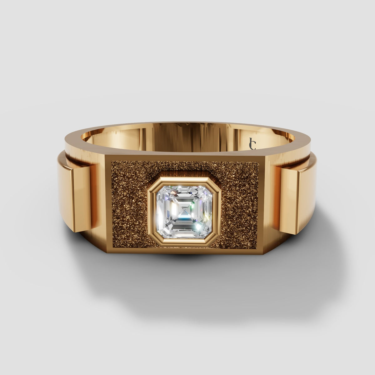 Hugo Asscher Signet in Yellow Gold