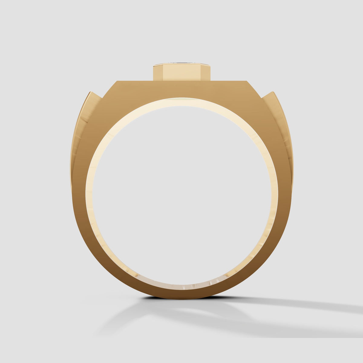 Hugo Asscher Signet in Yellow Gold