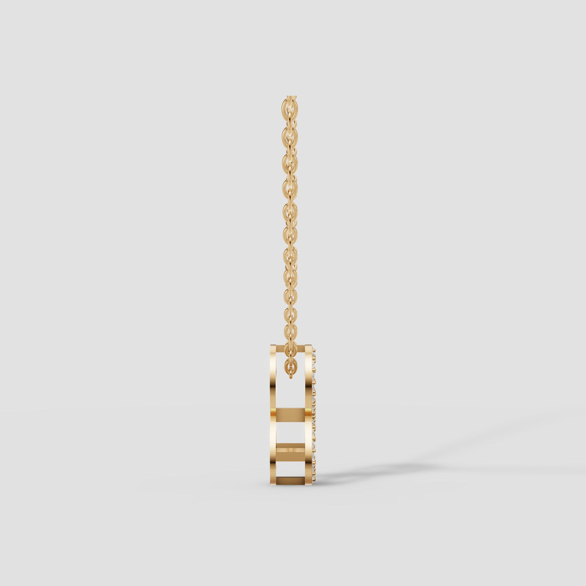 Infinity Pave Necklace in Yellow Gold
