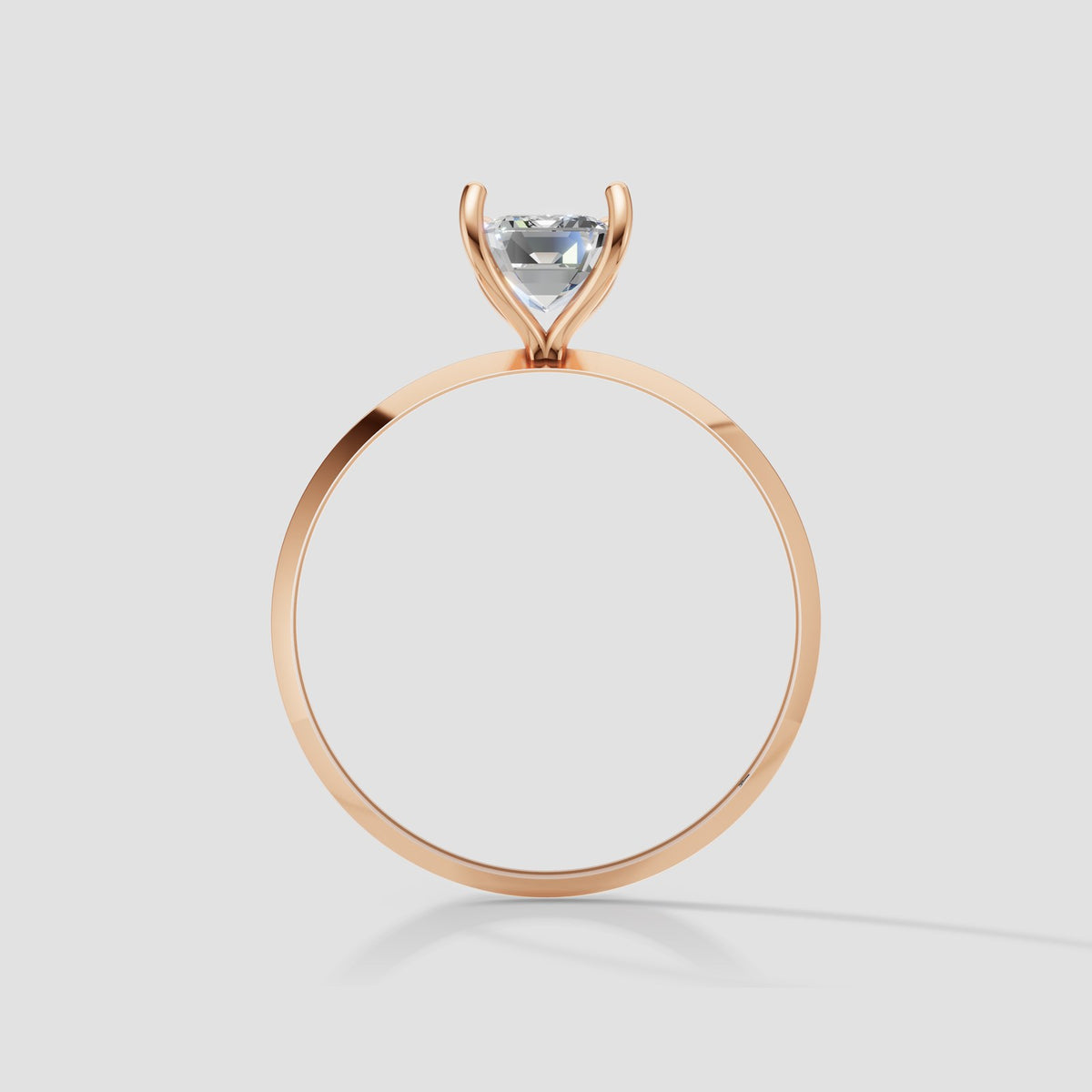 Iris Emerald Solitaire in Rose Gold
