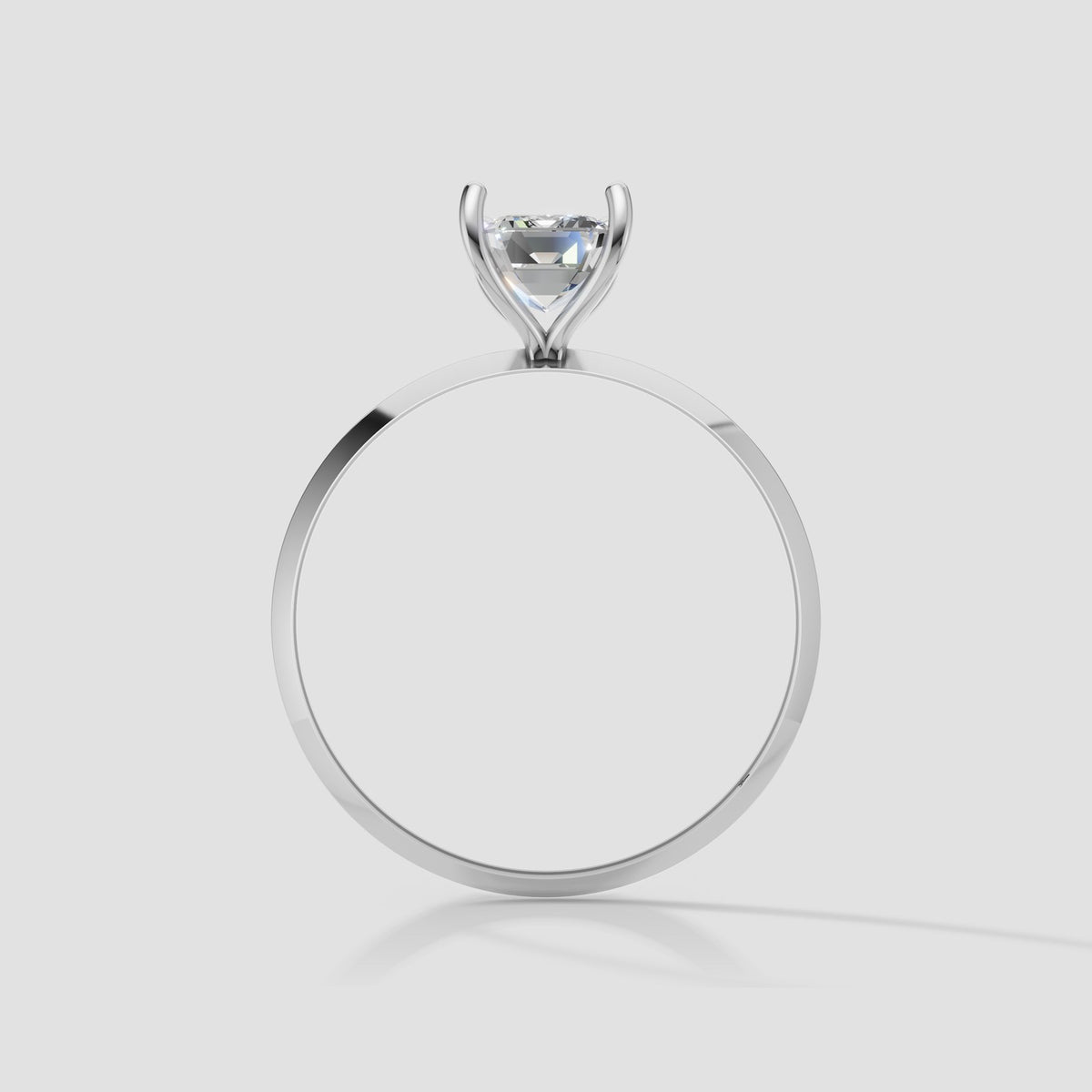 Iris Emerald Solitaire in White Gold