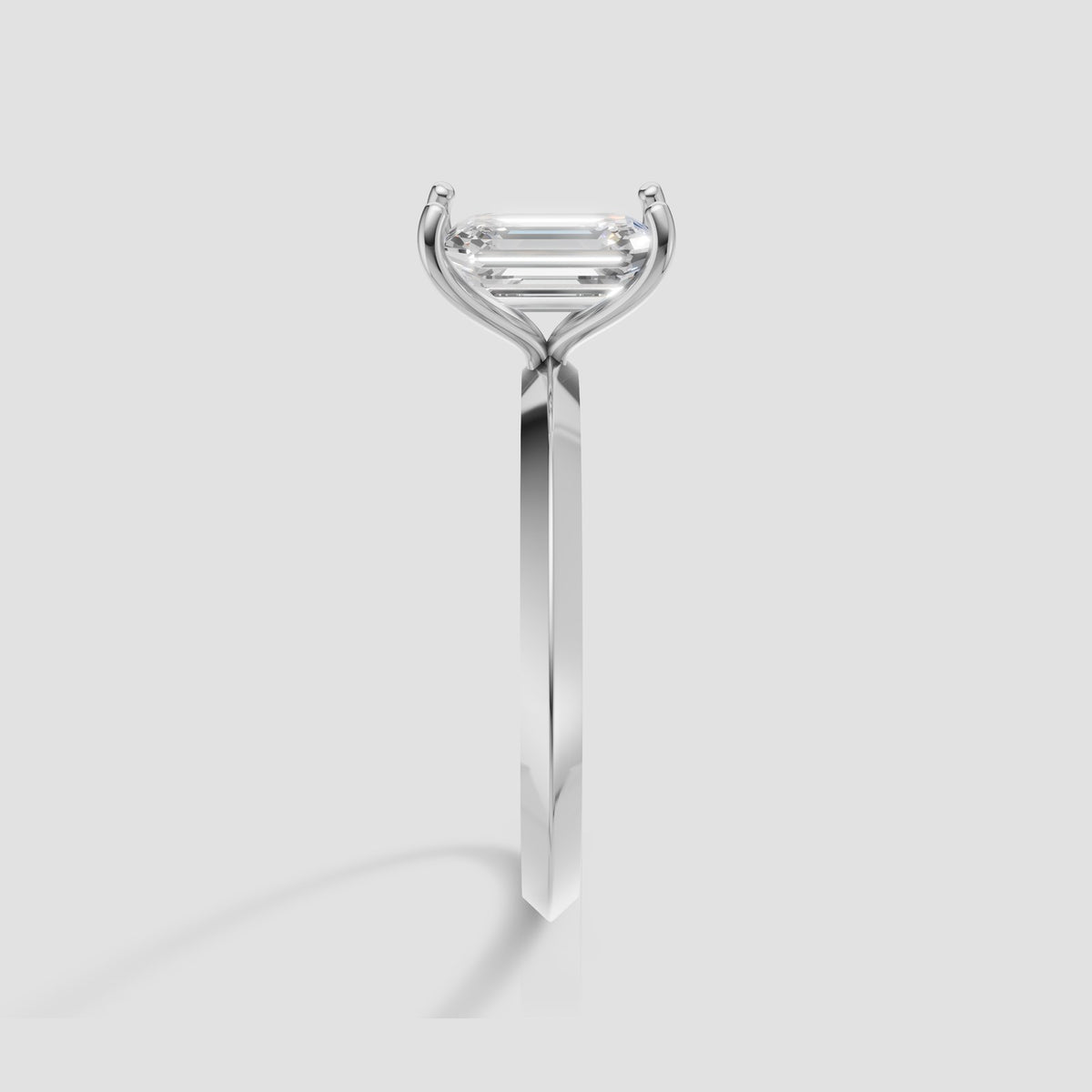 Iris Emerald Solitaire in White Gold
