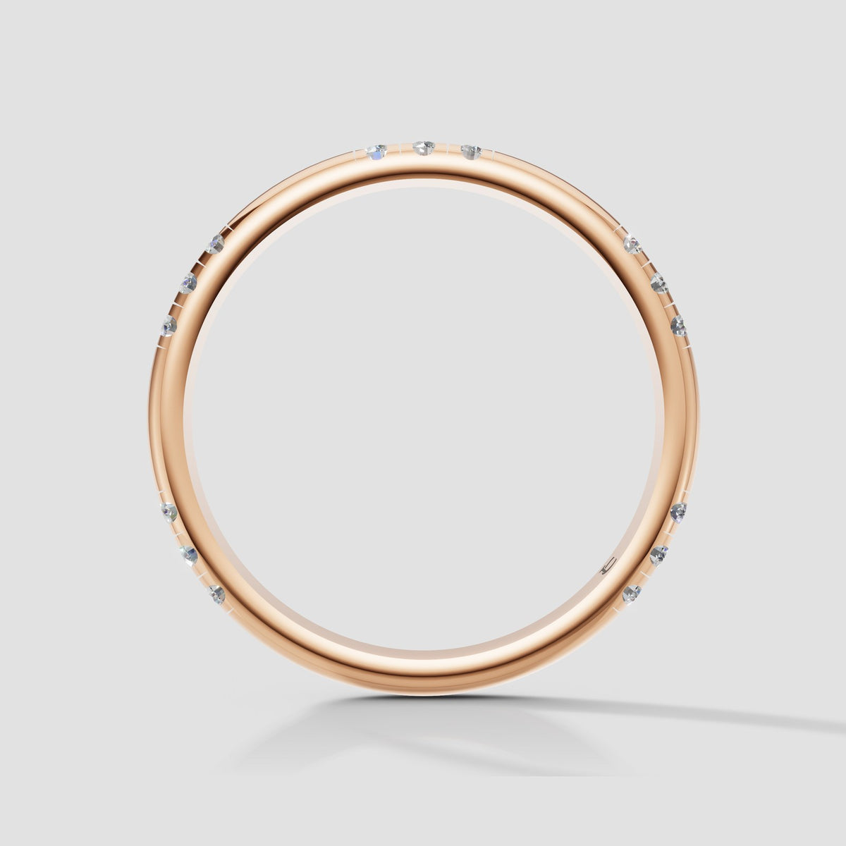 Ivy Station Wedding Band in Rose Gold
