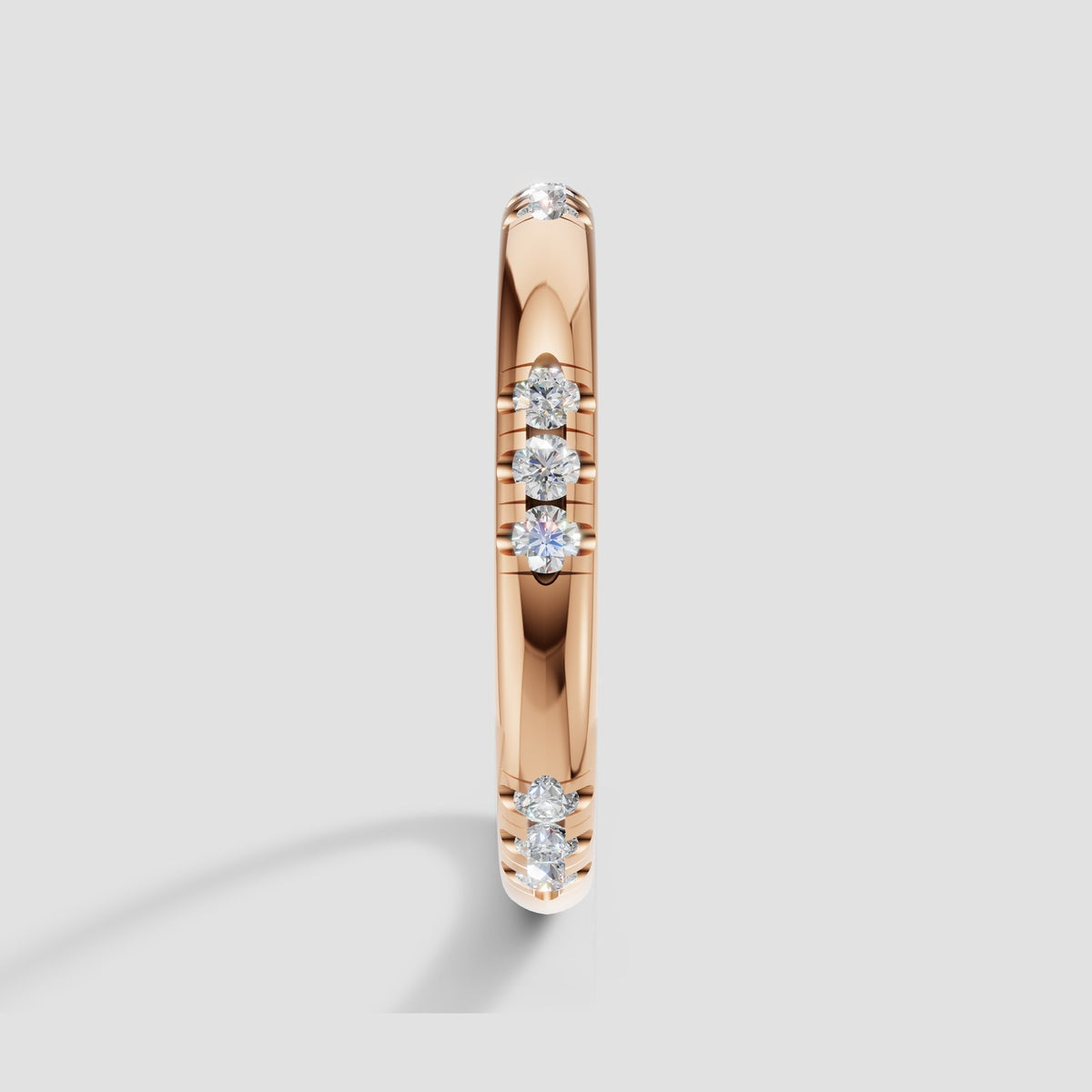 Ivy Station Wedding Band in Rose Gold