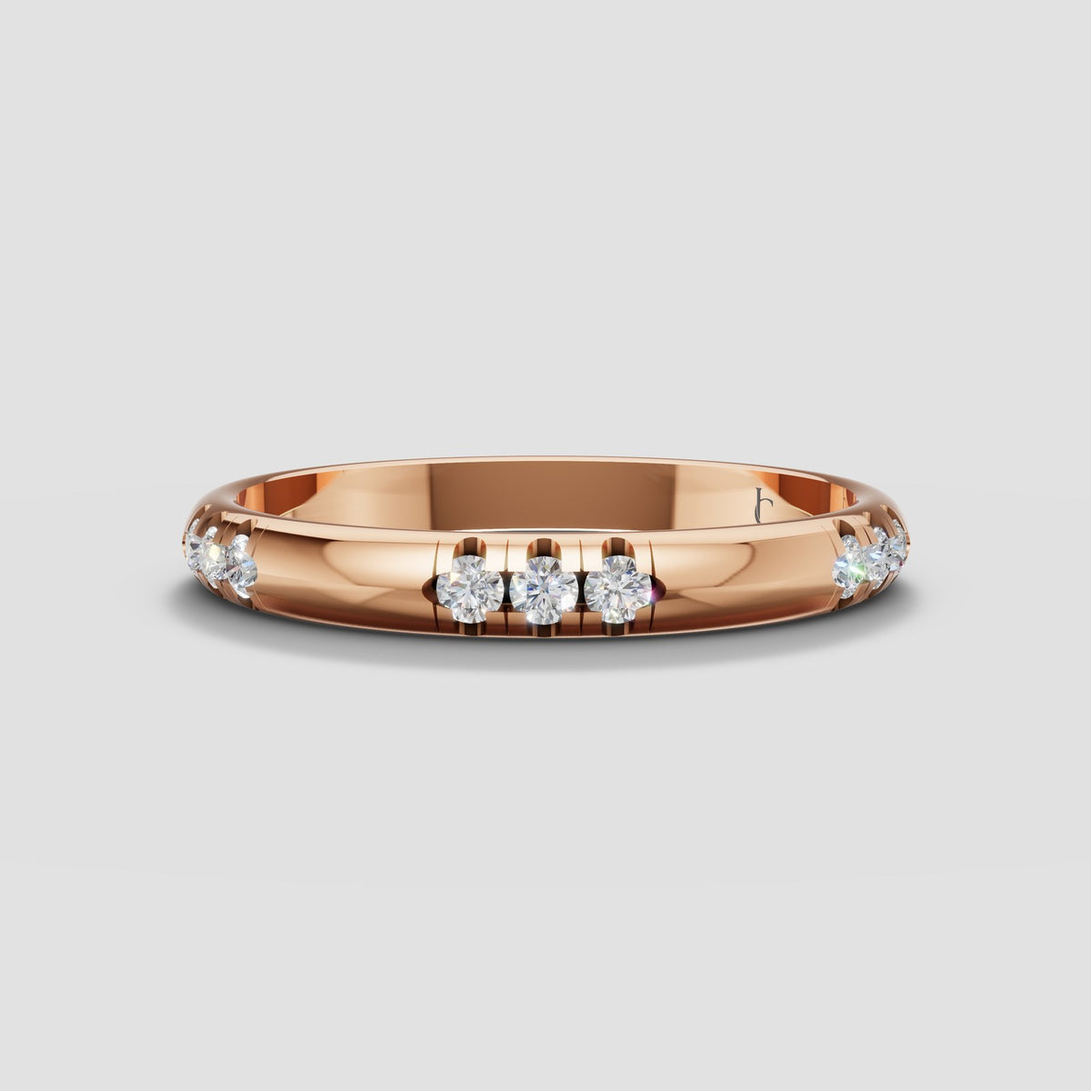 Ivy Station Wedding Band in Rose Gold