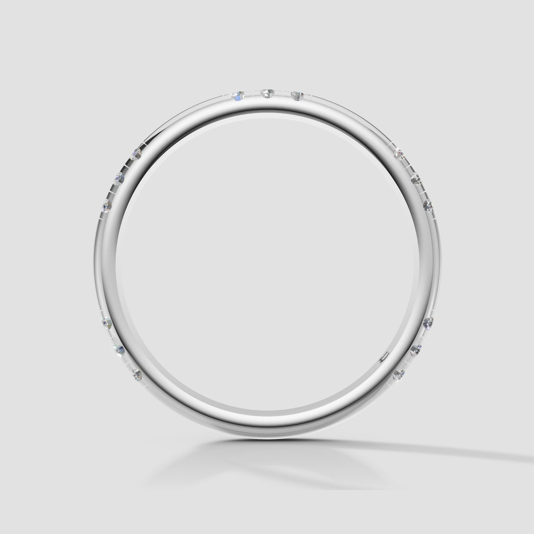 Ivy Station Wedding Band in White Gold