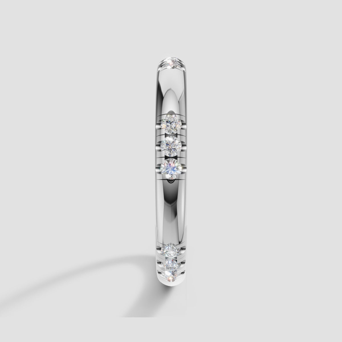 Ivy Station Wedding Band in White Gold
