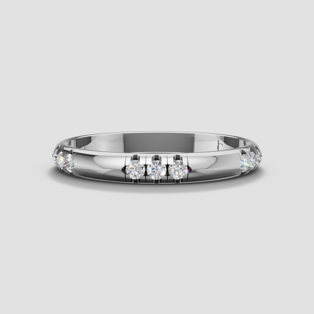 Ivy Station Wedding Band in White Gold