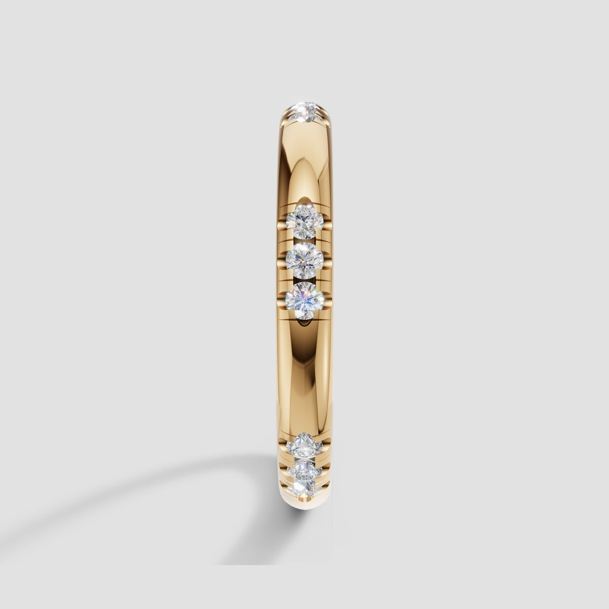 Ivy Station Wedding Band in Yellow Gold