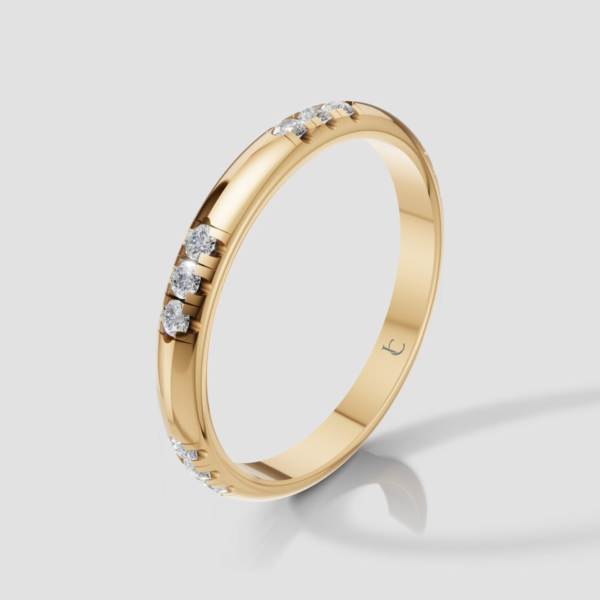 Ivy Station Wedding Band in Yellow Gold