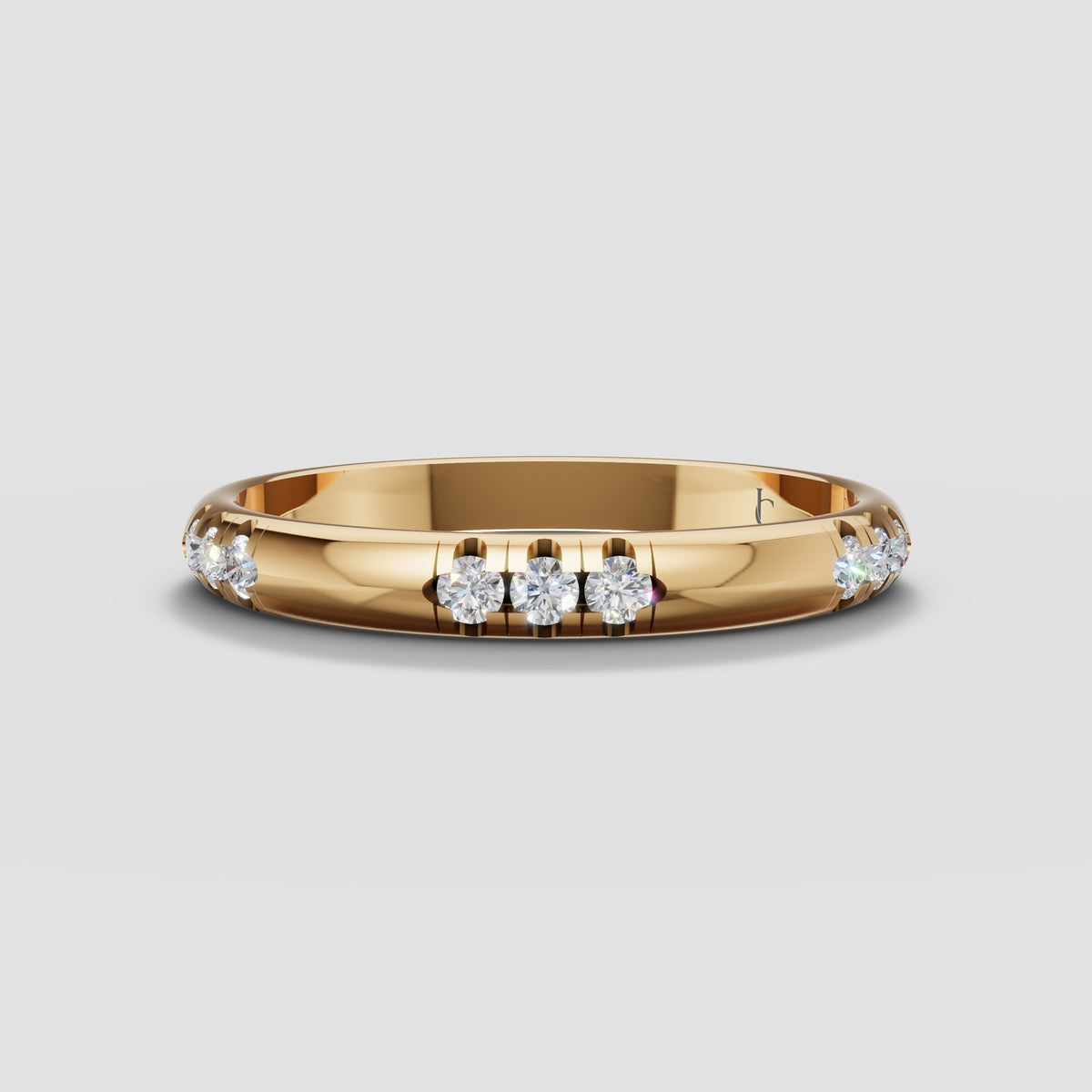Ivy Station Wedding Band in Yellow Gold