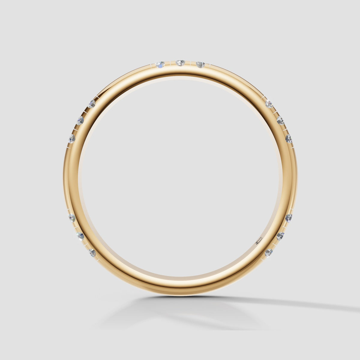 Ivy Station Wedding Band in Yellow Gold