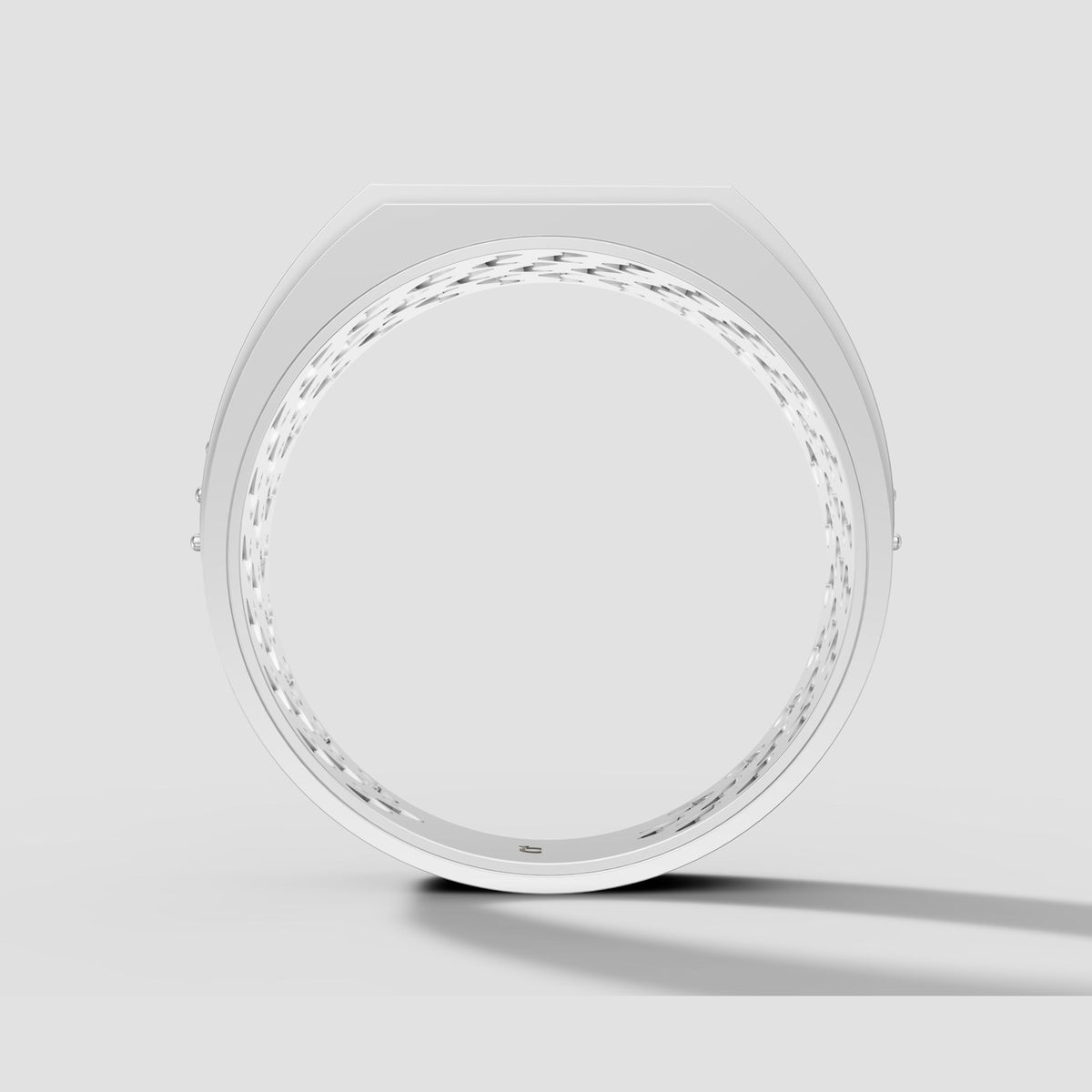 Kingsley Pave Panel Ring in White Gold
