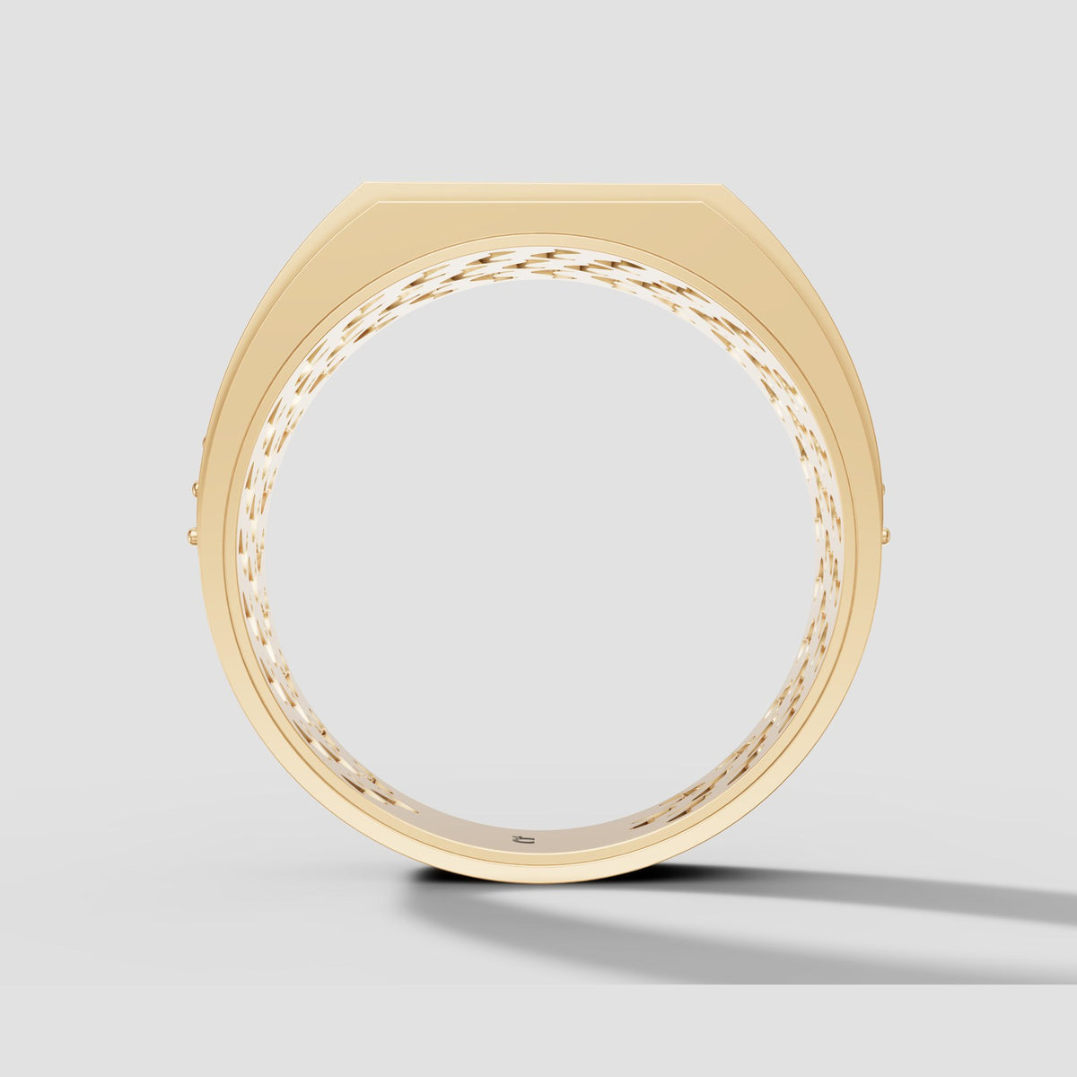 Kingsley Pave Panel Ring in Yellow Gold