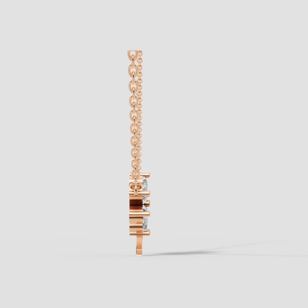 Lucky Clover Pendant in Rose Gold