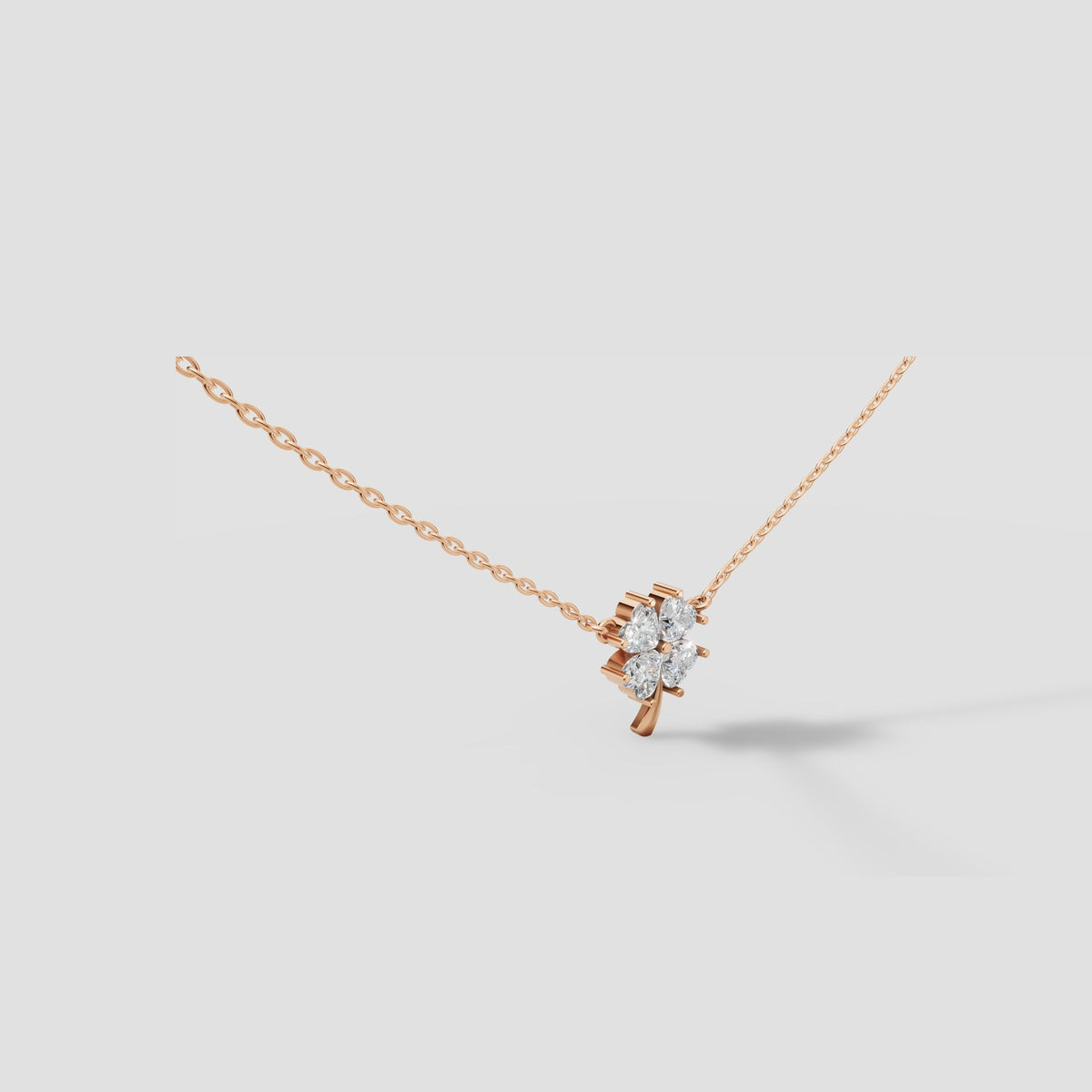 Lucky Clover Pendant in Rose Gold