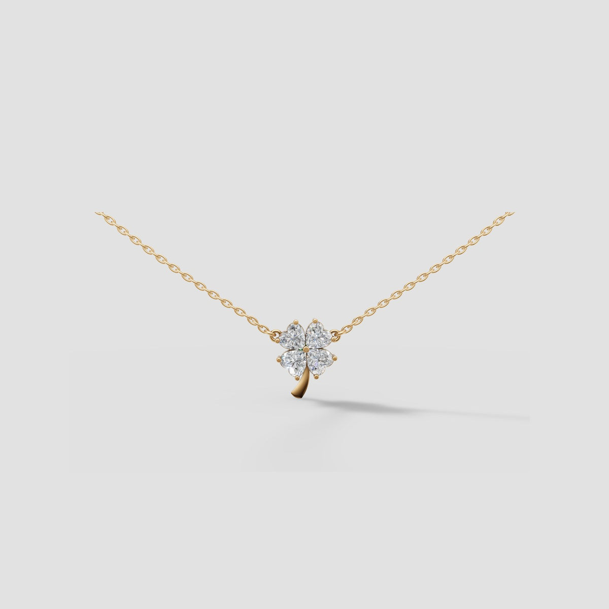 Lucky Clover Pendant in Yellow Gold