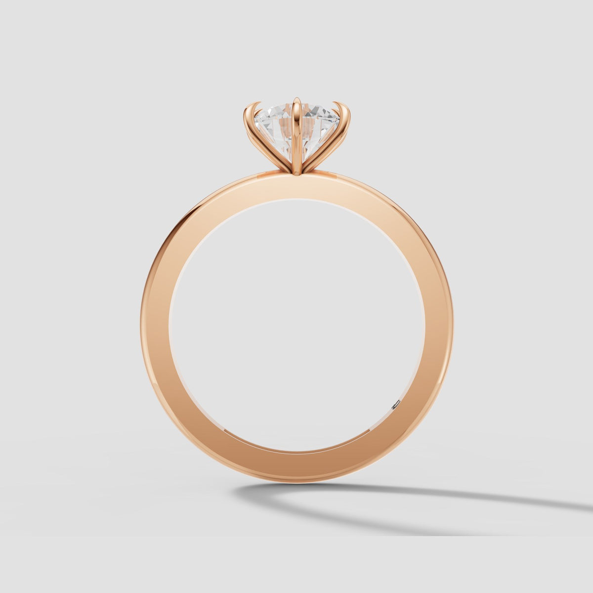 Maren Round Solitaire in Rose Gold