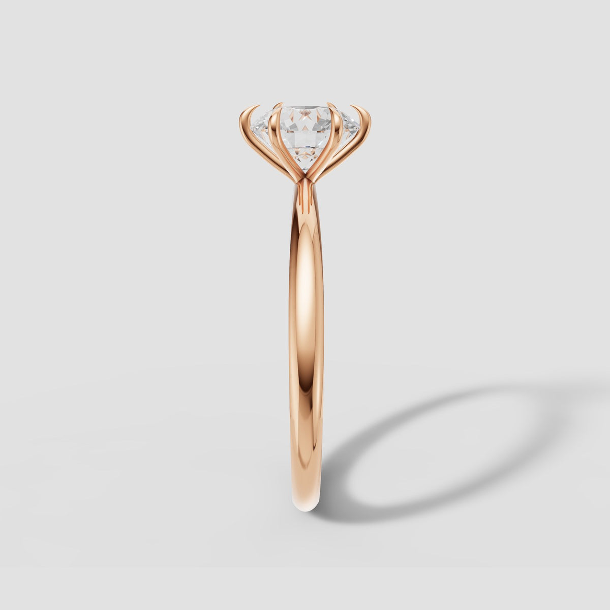 Maren Round Solitaire in Rose Gold