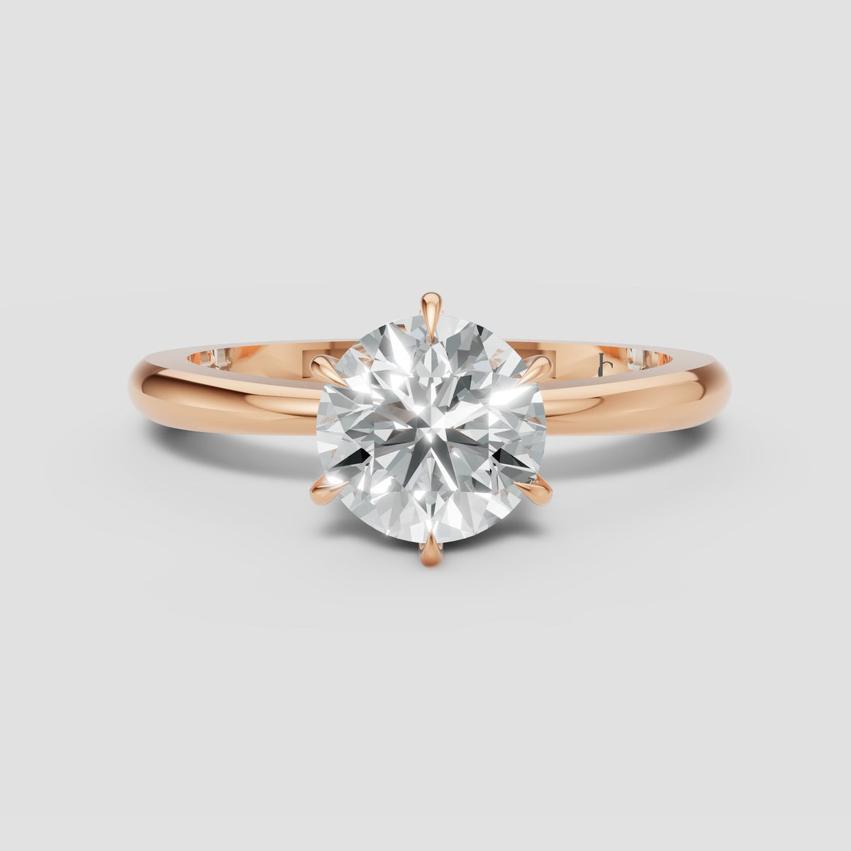 Maren Round Solitaire in Rose Gold