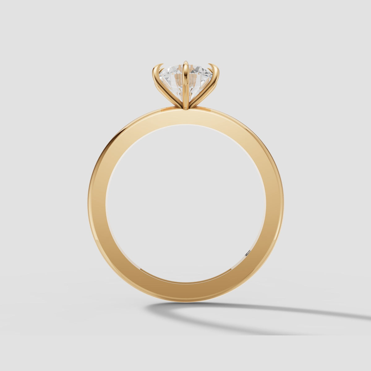 Maren Round Solitaire in Yellow Gold