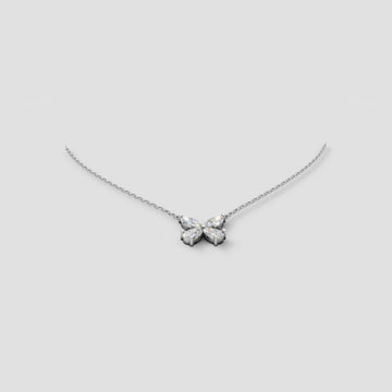 Marquise Butterfly Pendant in White Gold