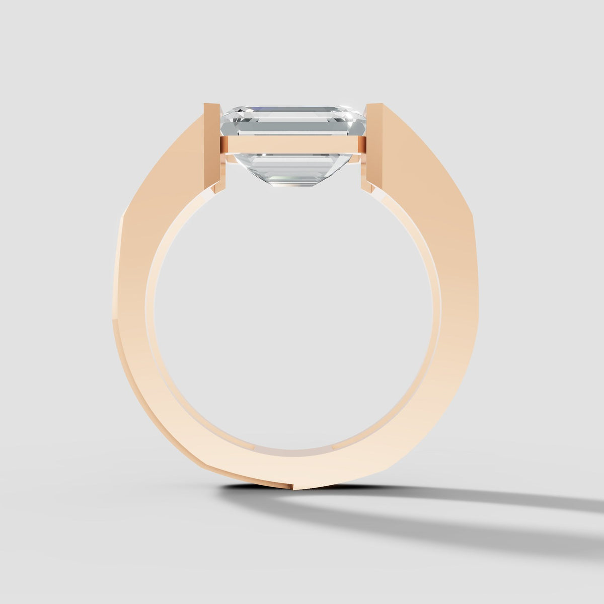 Maxim Emerald Signet in Rose Gold
