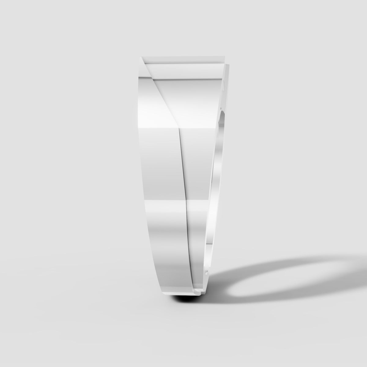 Maxim Emerald Signet in White Gold