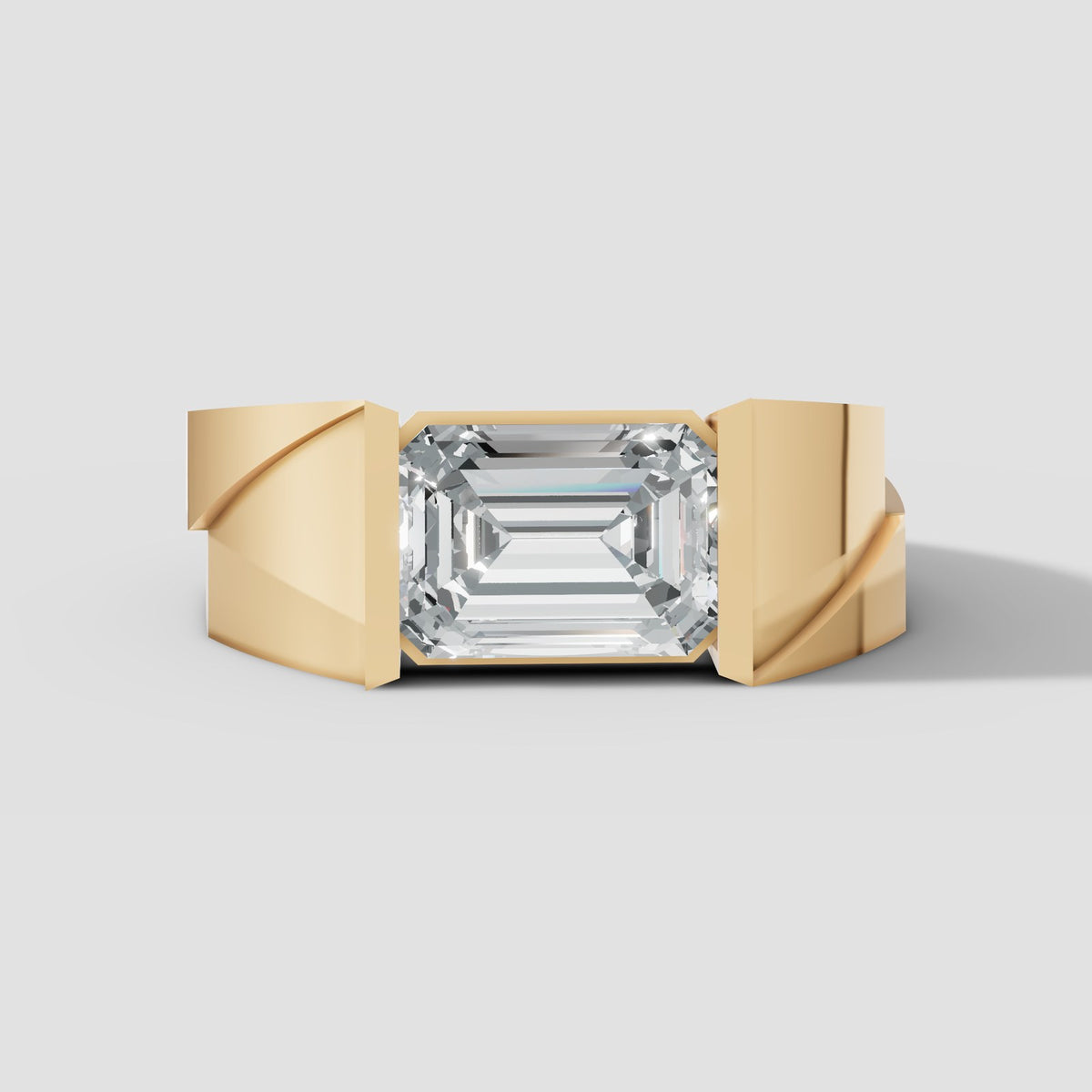 Maxim Emerald Signet in Yellow Gold