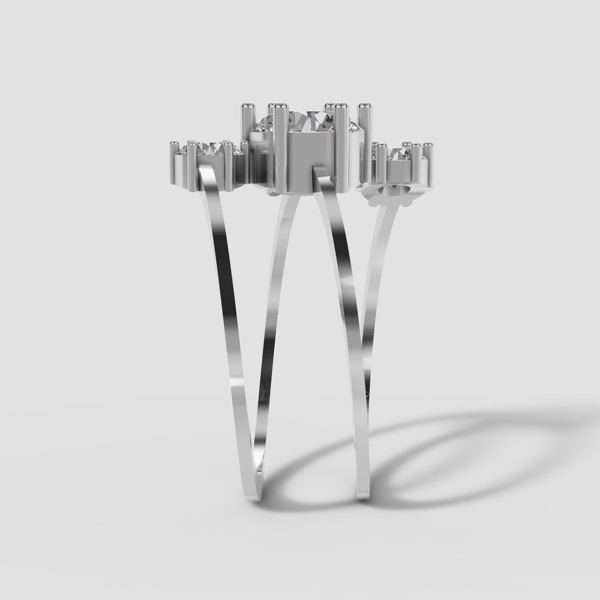 Nell Spiral Wrap Ring in White Gold