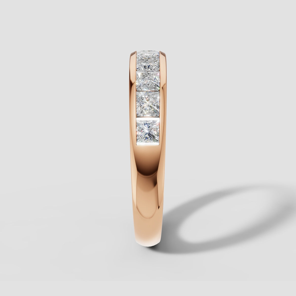 Nora Princess Channel Band in Rose Gold