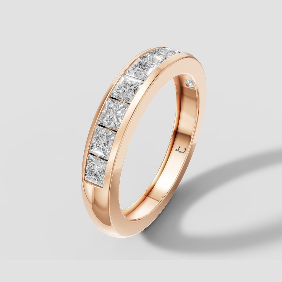 Nora Princess Channel Band in Rose Gold