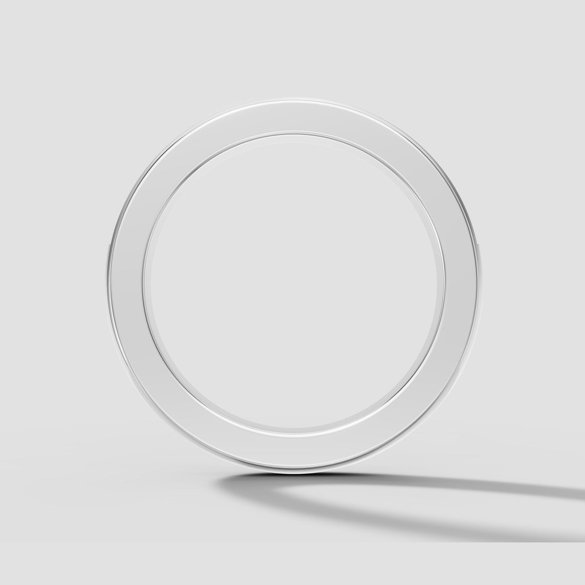 Nora Princess Channel Band in White Gold