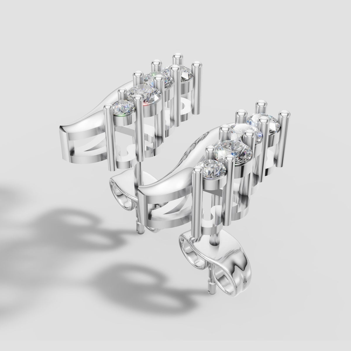 Ondine Wave Climbers in White Gold