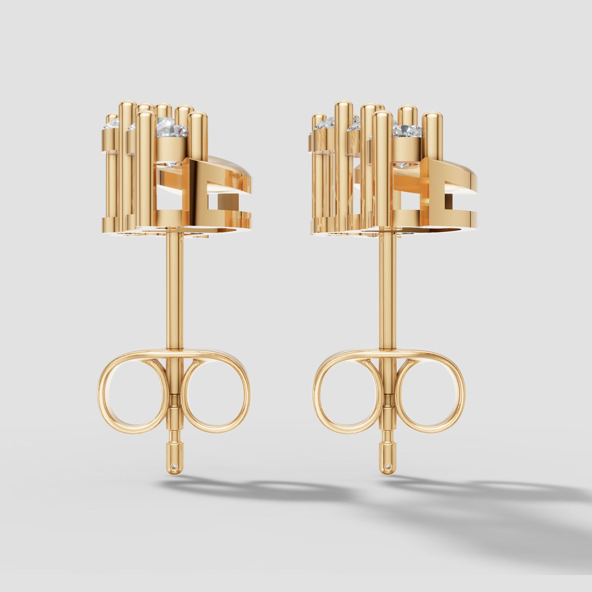 Ondine Wave Climbers in Yellow Gold