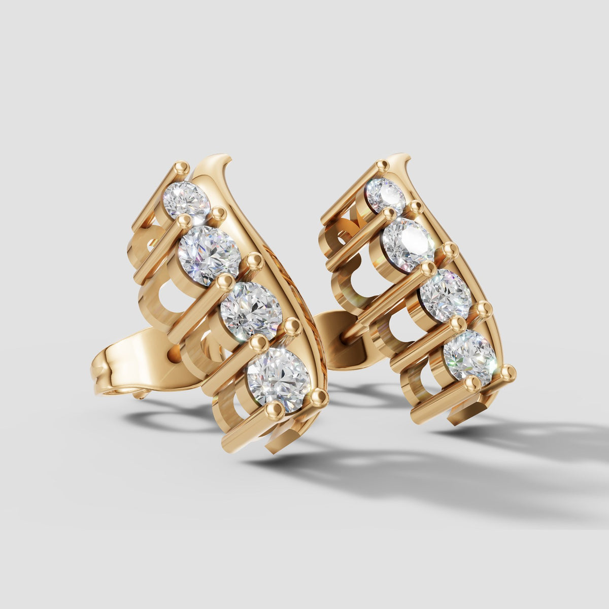 Ondine Wave Climbers in Yellow Gold
